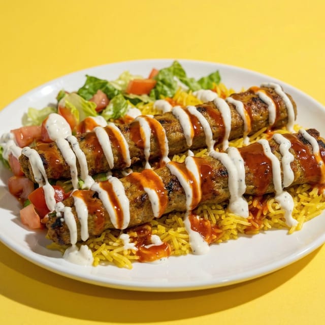 Kabab Over Rice.